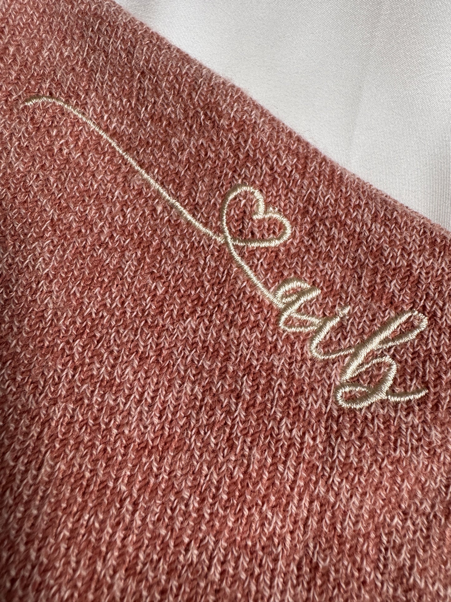 'She is Ready' Terry Towel Sweater in Peony