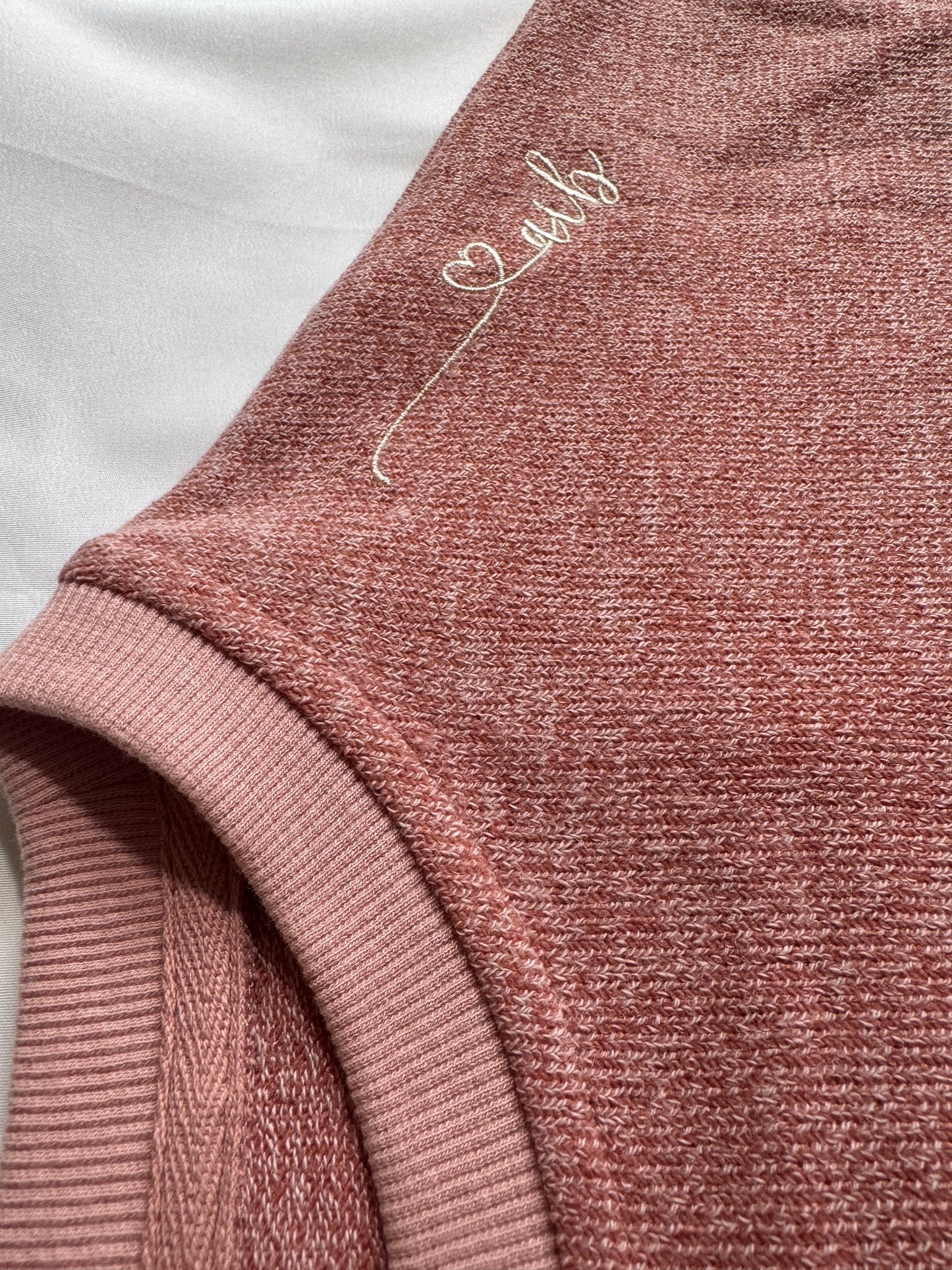 'She is Ready' Terry Towel Sweater in Peony